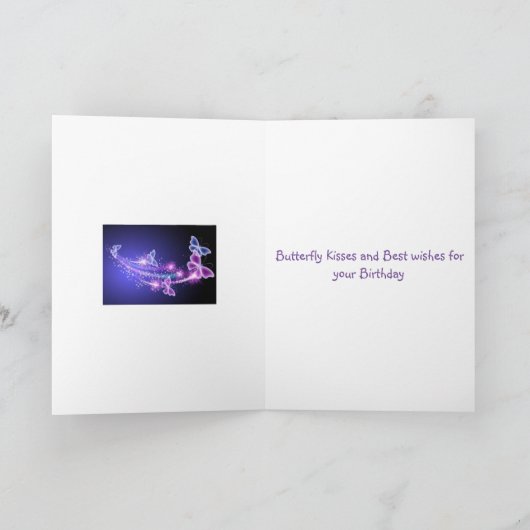 Geburtstagskarten: Schmetterlings-Küsse Karte (Innenseite)