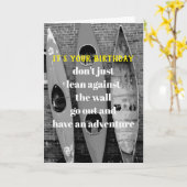 Geburtstagskarten-Spaßkajakphotographie Karte (Gelbe Blume)