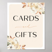 Geburtstagskarten und Geschenke im Herbst Poster (Vorne)