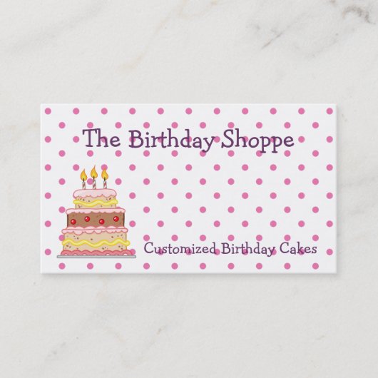 Geburtstagskarten Visitenkarte (Vorderseite)