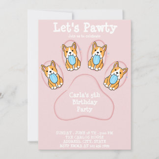 Geburtstagskarten zur Einladung von Hunden