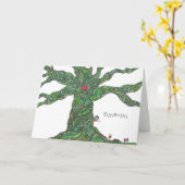 Geburtstagskartenbaum mit Zeichenversteck Karte (Gelbe Blume)