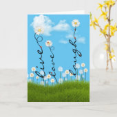 Geburtstagskäse mit Ladybugs Karte (Gelbe Blume)