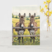 Geburtstagskasten Stehend hinter einem Zaun Karte (Gelbe Blume)