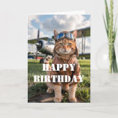 Geburtstagskatalysator Foto & Flugzeug Funny Aviat Karte (Vorderseite)