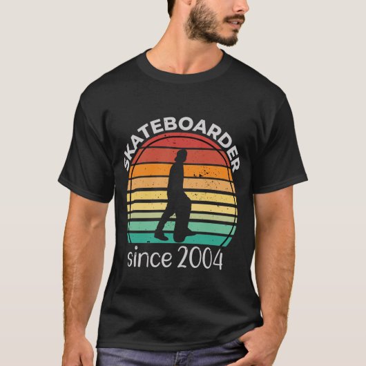 Geburtstagskateboarder Geboren 2004 T-Shirt (Vorderseite)
