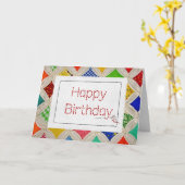 Geburtstagskathedrale Fenstermuster Karte (Gelbe Blume)