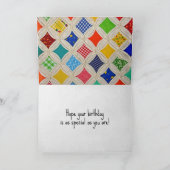 Geburtstagskathedrale Fenstermuster Karte (Innenseite)