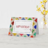 Geburtstagskathedrale Fenstermuster Karte (Gelbe Blume)