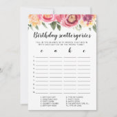 Geburtstagskattergorien-Spielkarte Einladung (Vorderseite)