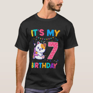 Geburtstagskatze 7 Jahre alt Kätzchen Katze 7. Geb T-Shirt