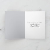 Geburtstagskatze auf Klaviertasten Karte (Innenseite)