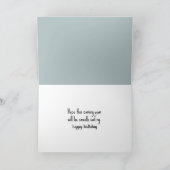 Geburtstagskatze auf Schiffsrumpen Karte (Innenseite)