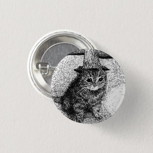 Geburtstagskatze Button (Vorne & Hinten)