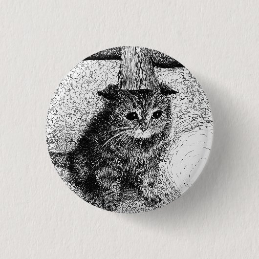 Geburtstagskatze Button (Vorderseite)