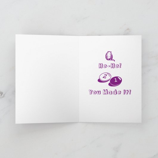 Geburtstagskatze für Weibliche Karte (Innenseite)