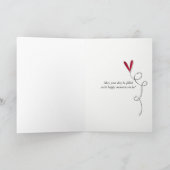 Geburtstagskatze im Mondschein Karte (Innenseite)