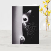 Geburtstagskatze im Schatten Karte (Gelbe Blume)