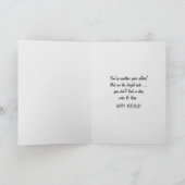 Geburtstagskatze in schwarzer Tasche Karte (Innenseite)