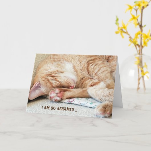 Geburtstagskatze Karte (Gelbe Blume)