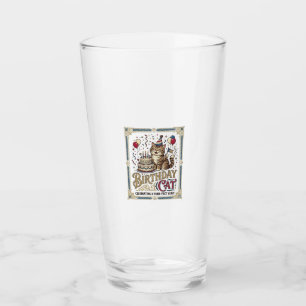 Geburtstagskatze Katze Geburtstagsalter Vintage-Ve Glas