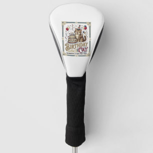 Geburtstagskatze Katze Geburtstagsalter Vintage-Ve Golf Headcover