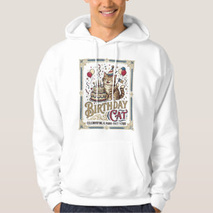 Geburtstagskatze Katze Geburtstagsalter Vintage-Ve Hoodie