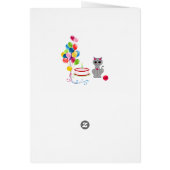 Geburtstagskatze, Kuchen & mehrfarbige Ballons auf (Hinten)