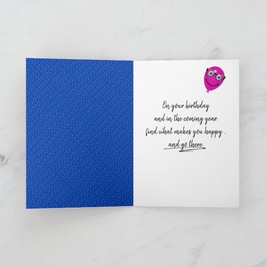 Geburtstagskatze mit Balloons Karte (Innenseite)