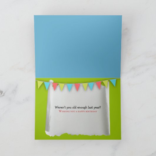 Geburtstagskatze mit Brille Karte (Innenseite)