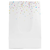 Geburtstagskatze mit Confetti Mittlere Geschenktüte (Rückseite)