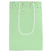 Geburtstagskatze mit Confetti Mittlere Geschenktüte (Rückseite)