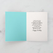 Geburtstagskatze mit glühender Neon Butterfly Karte (Innenseite)