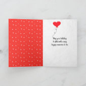 Geburtstagskatze mit Herzballon Karte (Innenseite)