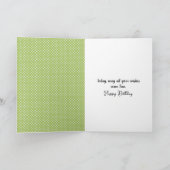 Geburtstagskatze mit Löwenzahn auf Punkten Karte (Innenseite)