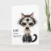 Geburtstagskatze mit Perlklee Karte (Vorderseite)