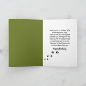 Geburtstagskatze mit Wildblume Bouquet Karte (Innenseite)