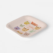 Geburtstagskatze Pappteller (Gewinkelt)