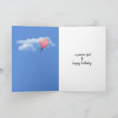 Geburtstagskatze und Ballon Karte (Innenseite)