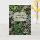 Geburtstagskatze und Blätter Collage Karte (Gelbe Blume)