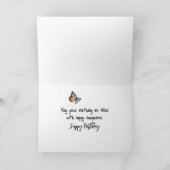 Geburtstagskatze und Schmetterling Karte (Innenseite)