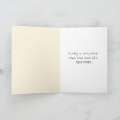 Geburtstagskatze unter einer Decke Karte (Innenseite)