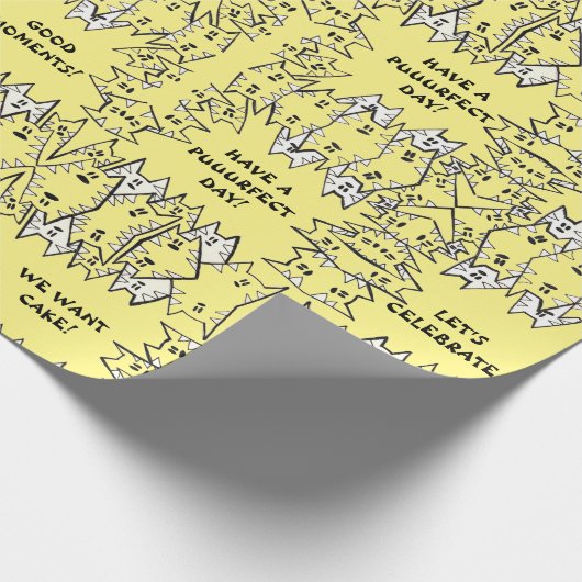 Geburtstagskatzen Geschenkpapier (Ecke)