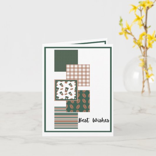 Geburtstagsketten für Kaffeeliebhaber Karte (Gelbe Blume)