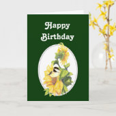 Geburtstagskichade und Sonnenblume Karte (Gelbe Blume)