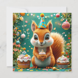 Geburtstagskichhörnchen Einladung
