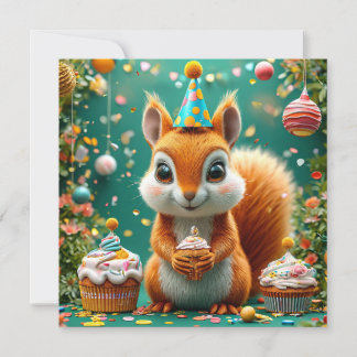 Geburtstagskichhörnchen Einladung