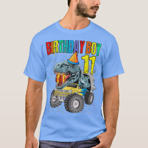 Geburtstagskind 11 Monster Truck Dinosaurier 11. G T-Shirt