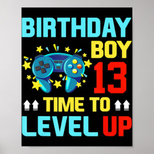 Geburtstagskind 13 13 Jahre alte Videospiele Gesch Poster