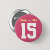 Geburtstagskind 15 button (Vorne & Hinten)